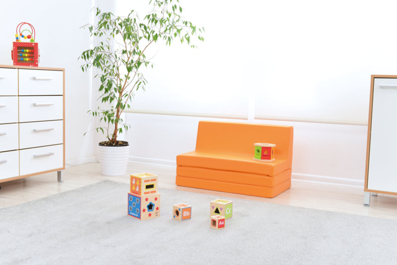 Vouwbare bank afm. 48 x 80 x 49 cm - Oranje