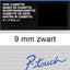 Labeltape Brother P-touch TC-291 9mm zwart op wit