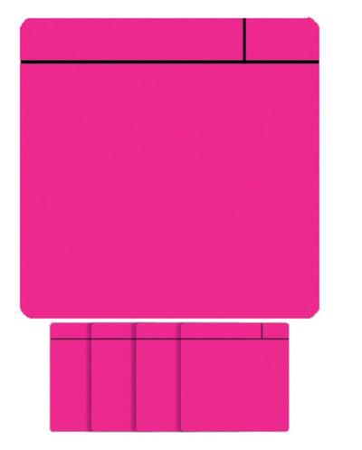 5x Magneet scrum 75x75mm roze