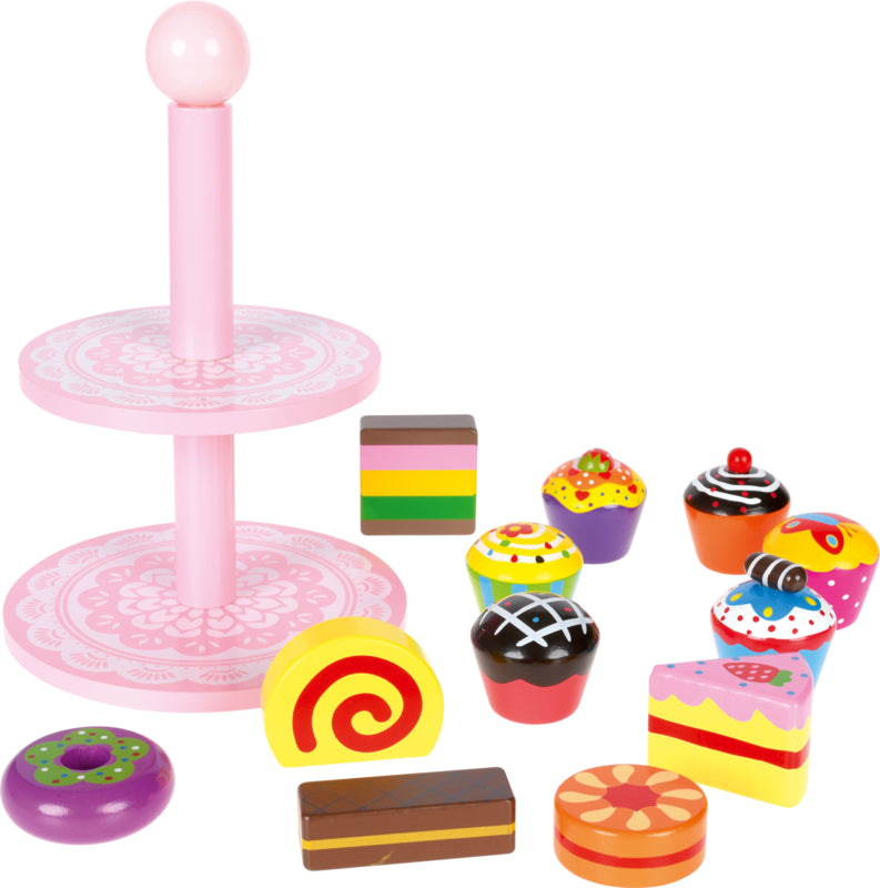 Muffins - houten set met plateau