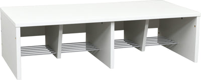 Quadro - garderobebank 4 - laag, wit