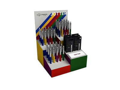 Balpen Parker Jotter Original CT display Ã 45 stuks assorti + vullingen