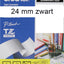Labeltape Brother P-touch TZE-251 24mm zwart op wit