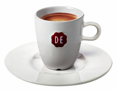 12 stuks Schotel Douwe Egberts espresso wit