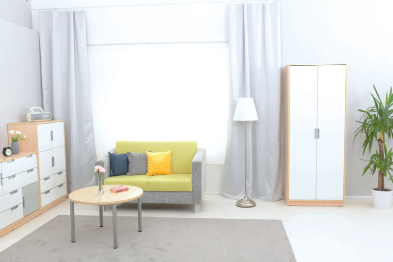 Relax bank grijs/groen - ronde poten