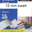 Labeltape Brother P-touch TZE-N231 12mm zwart op wit