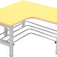 Flexi garderobe hoekbank 4, zithoogte 35 cm., geel