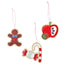 12x Houten hangers naturel - kerst