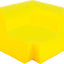 Hoge hoekbank 65,5cm zithoogte 34cm - Geel
