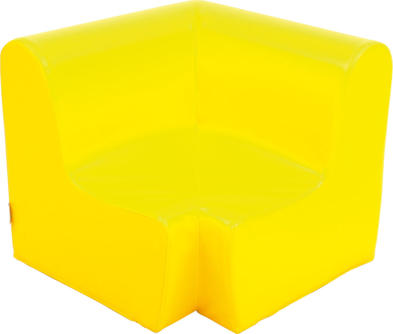 Hoge hoekbank 65,5cm zithoogte 34cm - Geel