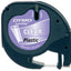 Labeltape Dymo Letratag 12267 plastic 12mm zwart op transp