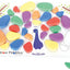 Activiteitenkaarten met regenboogstenen