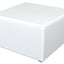 Vierkante witte poef zithoogte 34 cm