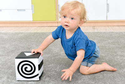 Contrast kubus 15x15x15cm - Zwart /wit