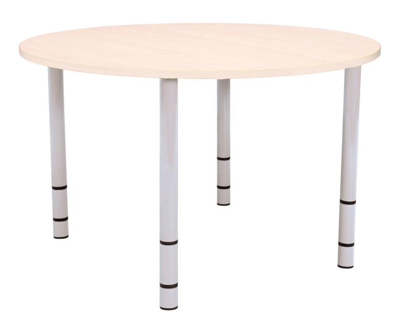 Ronde Quint-tafel 90 cm 40-58cm hoogte verstelbaar esdoorn