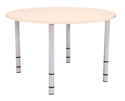 Ronde Quint-tafel 90 cm 40-58cm hoogte verstelbaar esdoorn