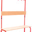 Garderobe met verstelbare bank en haken - rood
