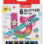 Viltstift Bruynzeel Kids glitter - 6 stuks assorti