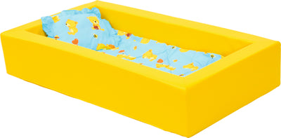 Foam bed 140x75x25cm - Geel