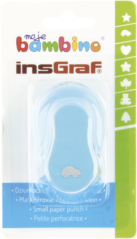 Punch klein diam.1cm blauw Auto