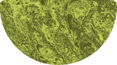 Stil tafelblad Plus, halfrond, 60 x 120 cm - groen