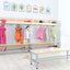 Flexi garderobe bank 4, hoog 35 cm - esdoorn
