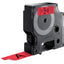 Labeltape Dymo 45807 D1 720870 19mmx7m zwart op rood