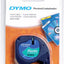 Labeltape Dymo Letratag 91204 plastic 12mm zwart op groen
