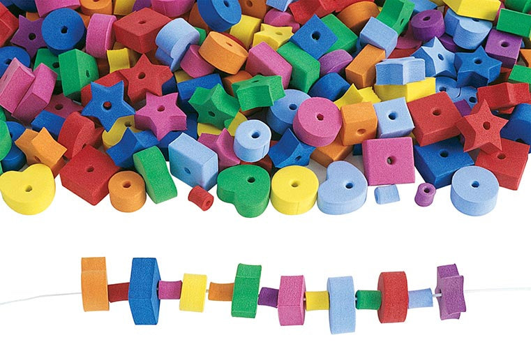 Foam kralen 2cm. assorti 500 stuks