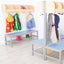 Flexi garderobe bank 4, hoog 35 cm - lichtblauw