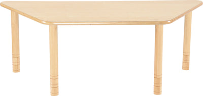 Trapezium Flexi tafel 150,5x80x80cm beuken 58-76cm hoogte verstelbaar