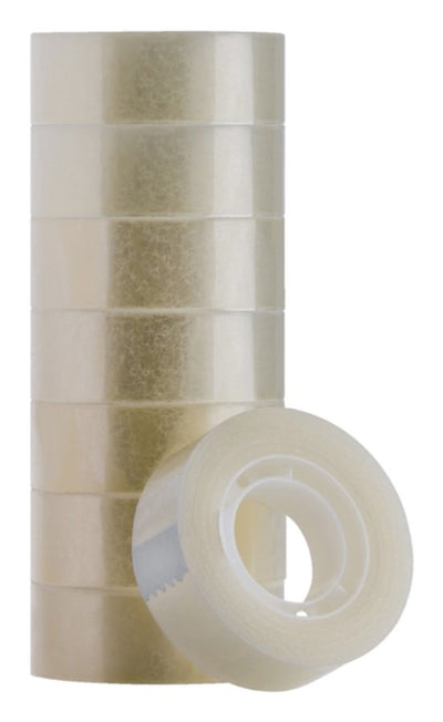 8 rol Plakband Quantore 19mmx33m transparant