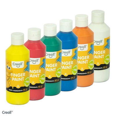Creall-fingerpaint 6x250ml - Assorti