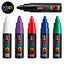 Verfstift Posca brede punt 4.5 - 5.5 mm. rood
