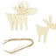 4x Houten hangers 10x12cm - rendieren