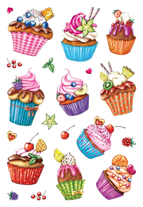 Etiket Herma cupcakjes glitter