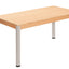Beukenhouten tafel 120 x 60 cm. verstelbare metalen poten