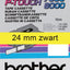 Labeltape Brother P-touch TX-651 24mm zwart op geel