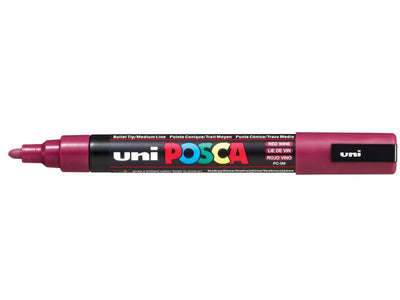 Verfstift Posca medium punt 1.8 - 2.5 mm. wijnrood