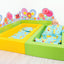 Foam bed 140x75x25cm - Geel