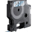 Labeltape Dymo 43610 D1 720770 6mmx7m zwart op transparant