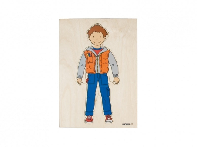 Aankleedpuzzel jongen 34x 22 cm
