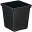 Papierbak kunststof vierkant taps 21liter zwart