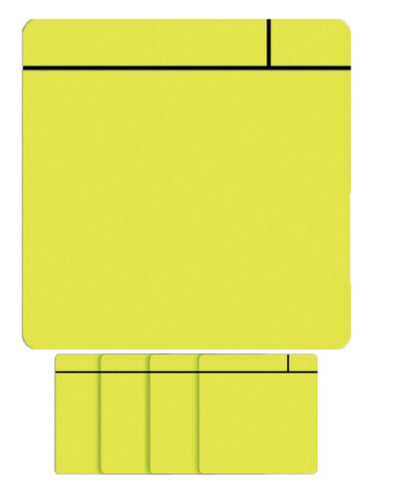 5x Magneet scrum 75x75mm geel