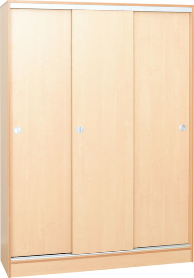 Kast voor beddengoed met schuifdeuren - berken