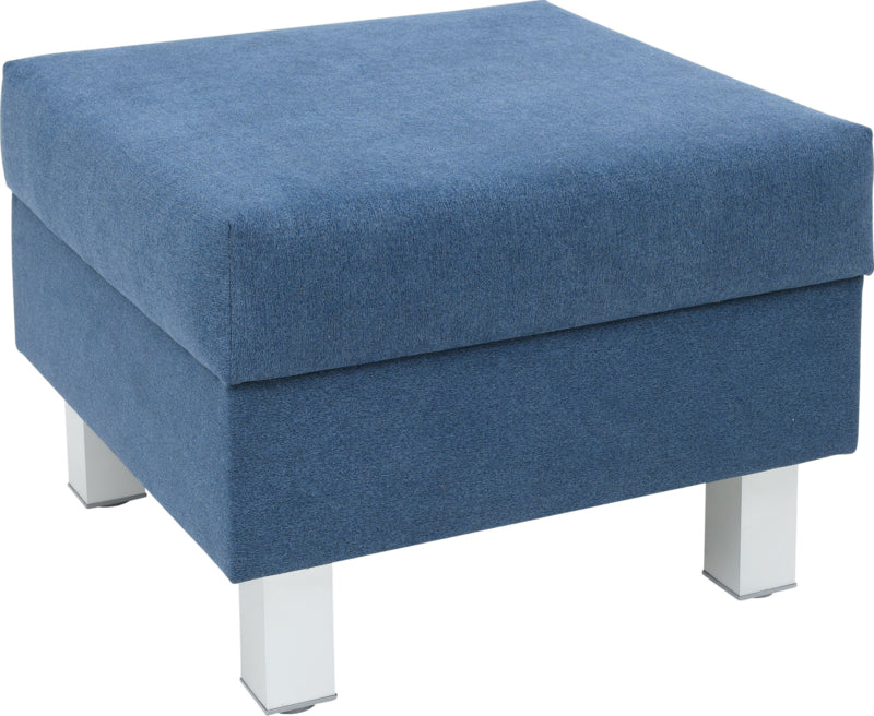 Vierkante relax poef marineblauw - vierkante poten