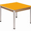 Beukenhouten tafel 80 x 60 cm. verstelbare metalen poten
