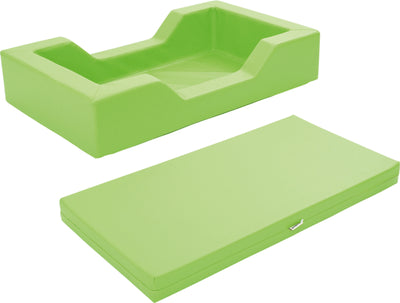 Foam bed met uitsparingen 128x75x25cm - Lime groen