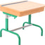 Tafel met een houten opbergbak met verstelbare hoogte 3-5 - groen-beuk