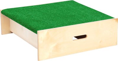 Vierkant platform met gras vloerbedekking, hoogte 20 cm